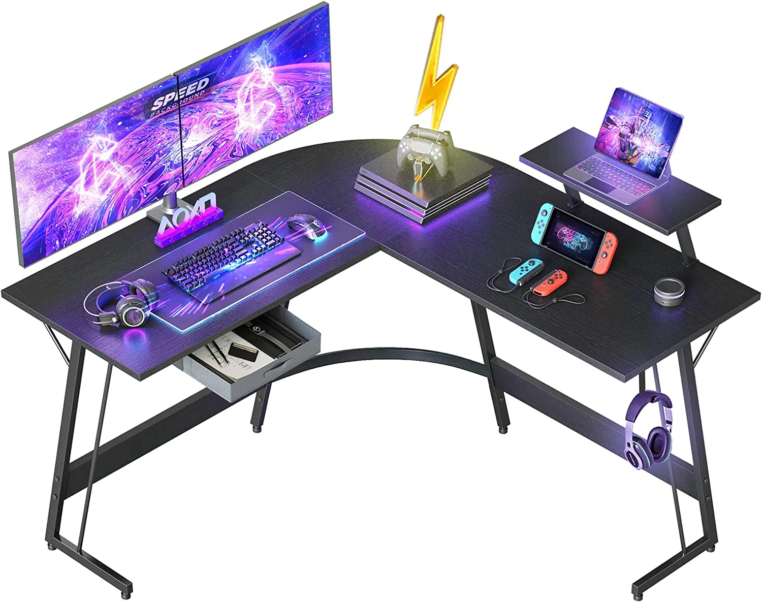 Le bureau gamer à angle