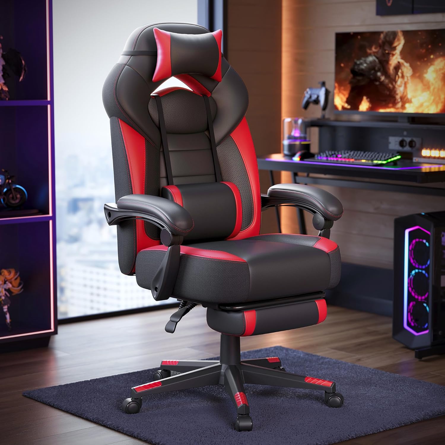 chaise gaming pas cher Songmics OBG72 tissu