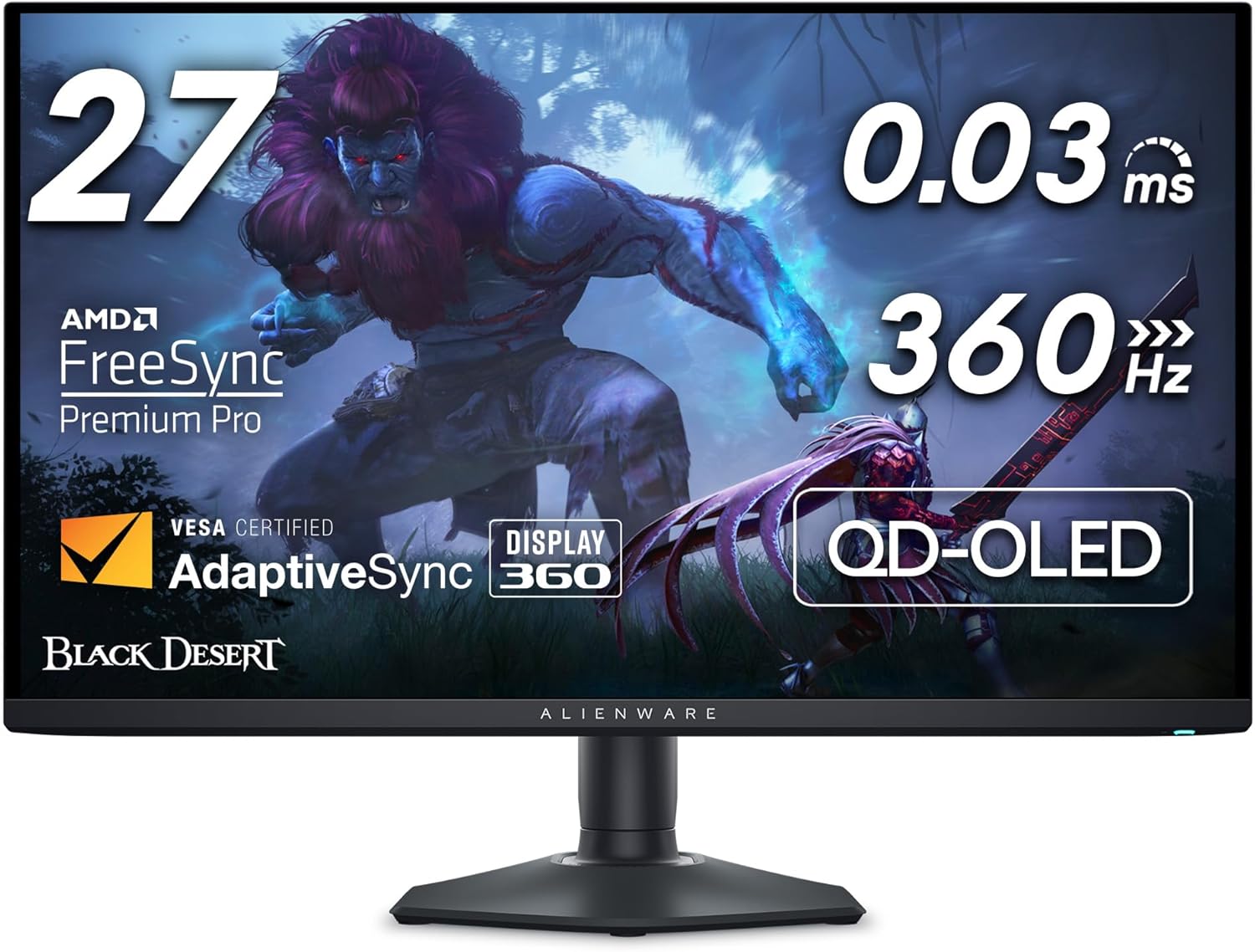 écran PC gamer haut de gamme Alienware AW2725DF QD-OLED