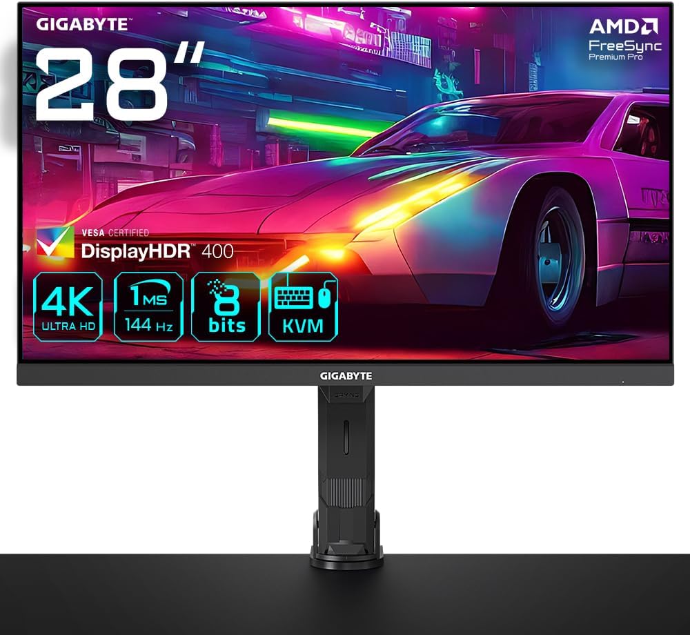 écran 4K 144Hz PS5 Xbox Gigabyte M28U HDMI 2.1